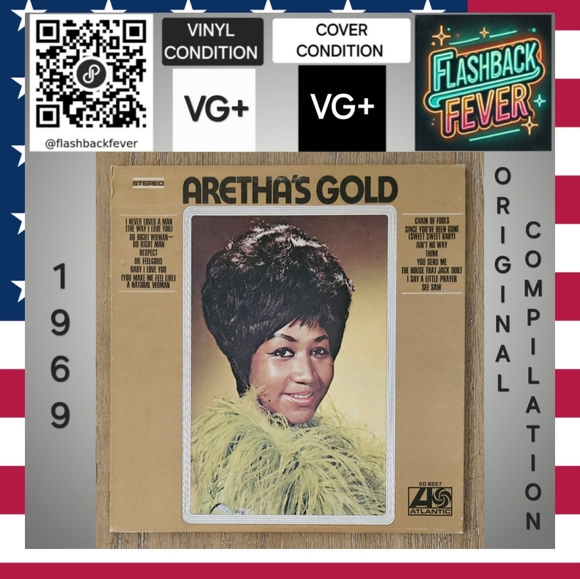 Atlantic Records Other - ARETHA FRANKLIN•Aretha's Gold Vinyl•1969 US Stereo (#SD 8227)•Pitman Pressing